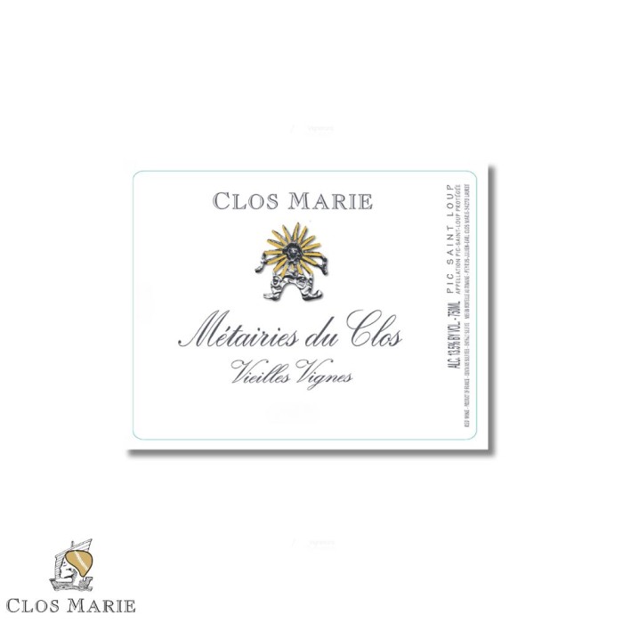 Clos Marie - Pic Saint Loup "Métairies du Clos Vieilles Vignes" rouge 2020