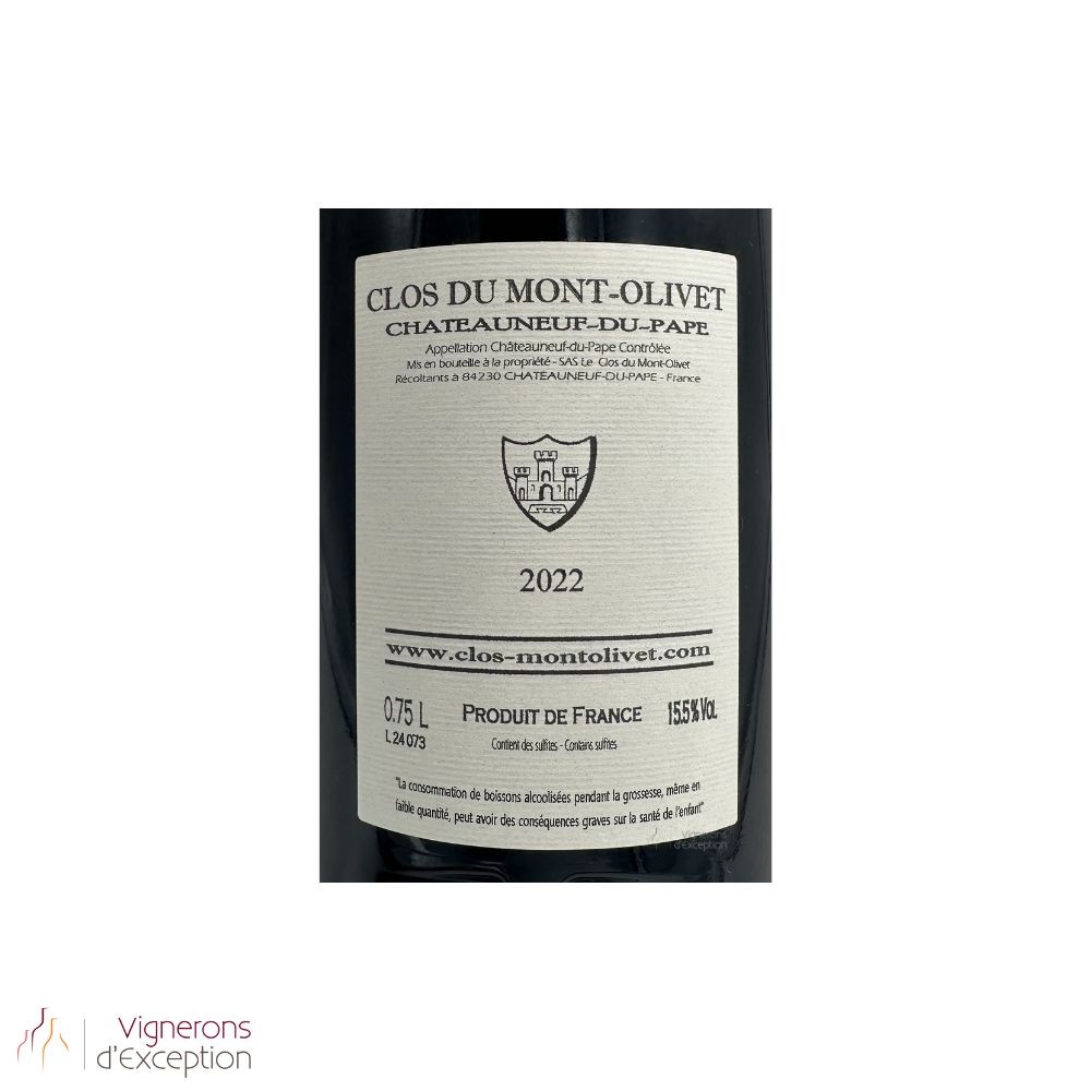 Clos du Mont-Olivet Châteauneuf-du-Pape rouge 2022 (3 bouteilles)