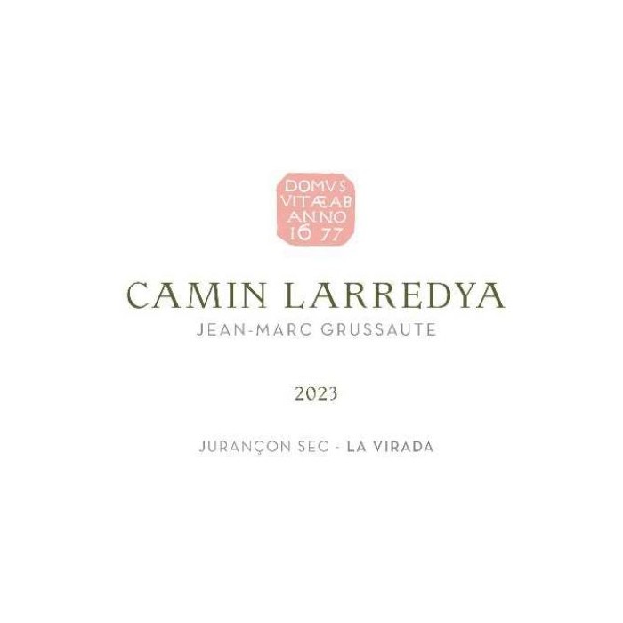 Domaine Camin Larredya Jurançon "La Virada" blanc sec 2023 etiquette
