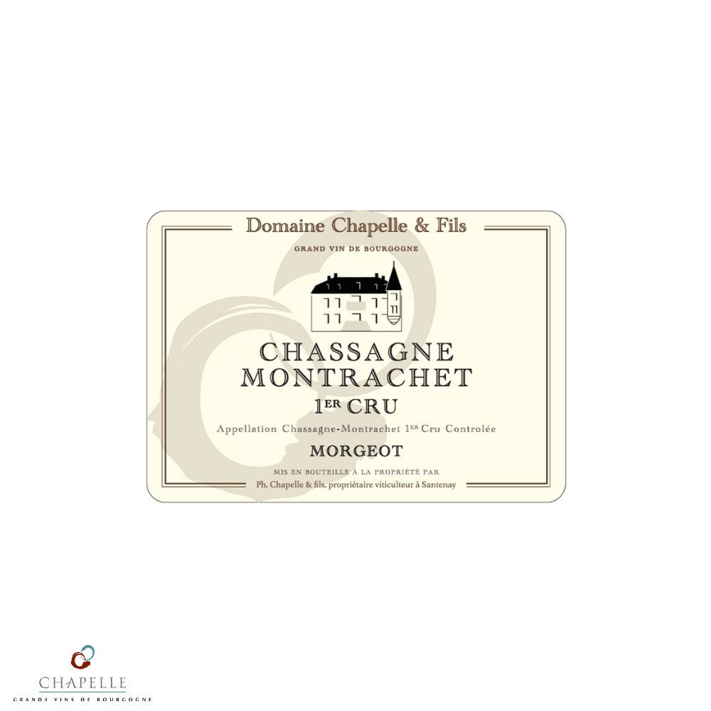 Domaine Chapelle Chassagne-Montrachet 1er Cru "Morgeot" blanc sec 2023 etiquette
