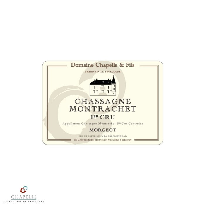 Domaine Chapelle Chassagne-Montrachet 1er Cru "Morgeot" dry white 2023 Domaine Chapelle Chassagne-Montrachet 1er Cru "Morgeot" dry white 2023