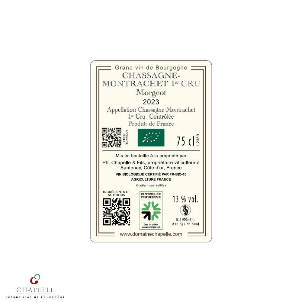 Domaine Chapelle Chassagne-Montrachet 1er Cru "Morgeot" red 2023