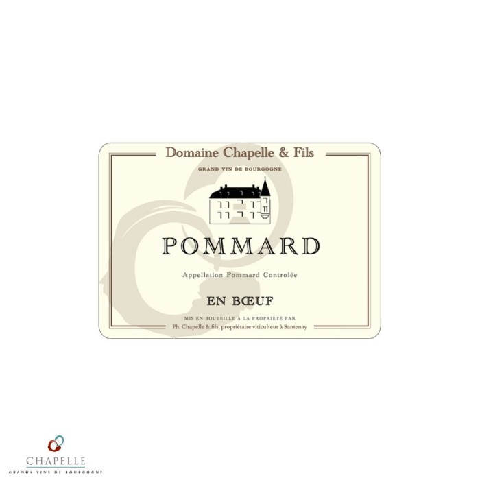 Domaine Chapelle Pommard rouge 2023 etiquette