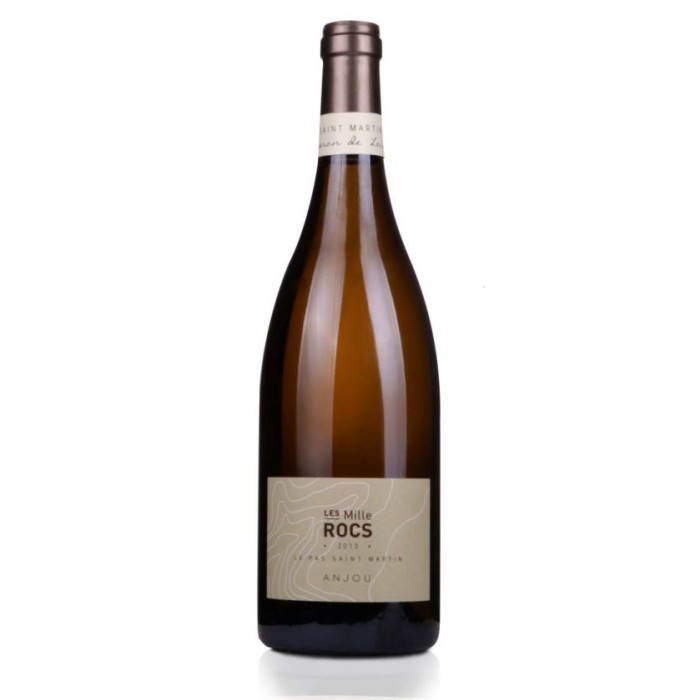 Domaine Le Pas Saint Martin Anjou "Les mille rocs" blanc sec 2018 bouteille Domaine Le Pas Saint Martin Anjou "Les mille rocs" blanc sec 2018 bouteille