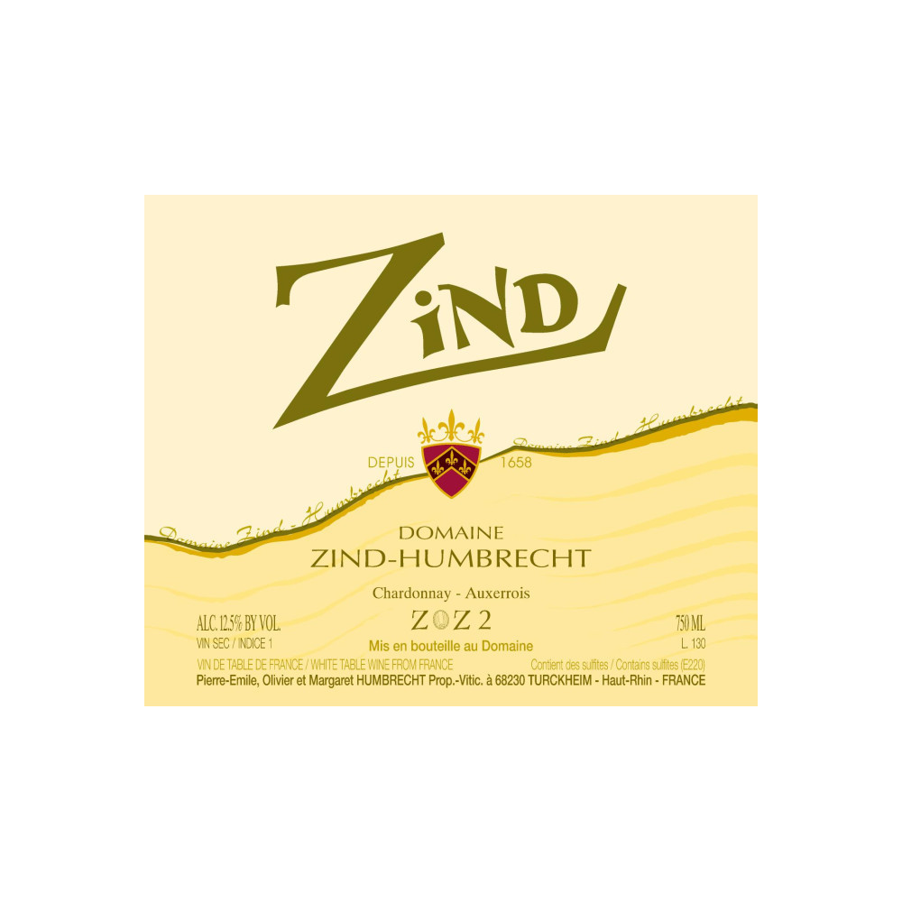 Domaine Zind-Humbrecht "Zind" (chardonnay-auxerrois) dry white 2023