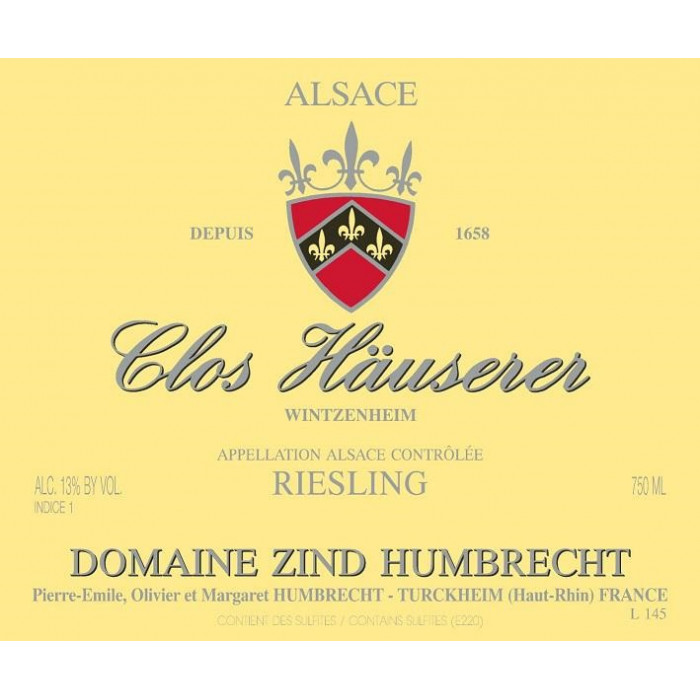 Domaine Zind-Humbrecht Riesling "Clos Häuserer" dry white 2023