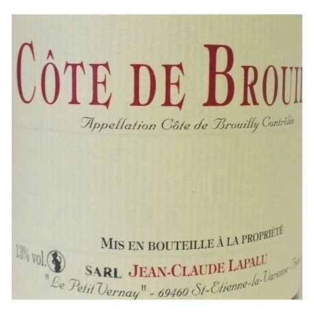 jean claude lapalu cote de brouilly 2021 etiquette jean claude lapalu cote de brouilly 2021 etiquette