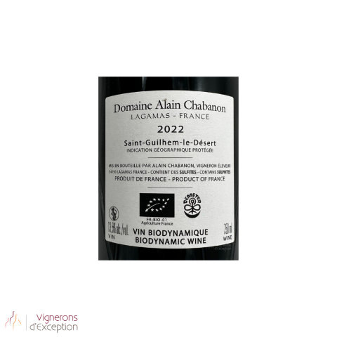 Domaine Alain Chabanon IGP "Cinq Saut" rouge 2023 2