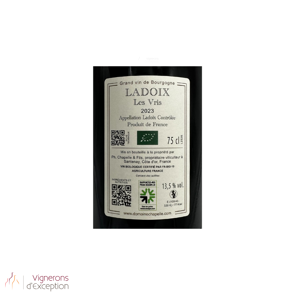 Domaine Chapelle Ladoix "Les Vris" rouge 2023
