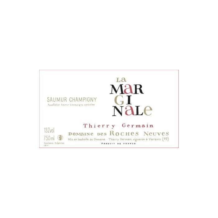 domaine des roches neuves saumur champigny la marginale 2023 etiquette domaine des roches neuves saumur champigny la marginale 2023 etiquette