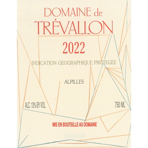 Domaine de Trévallon rouge 2022 etiquette
