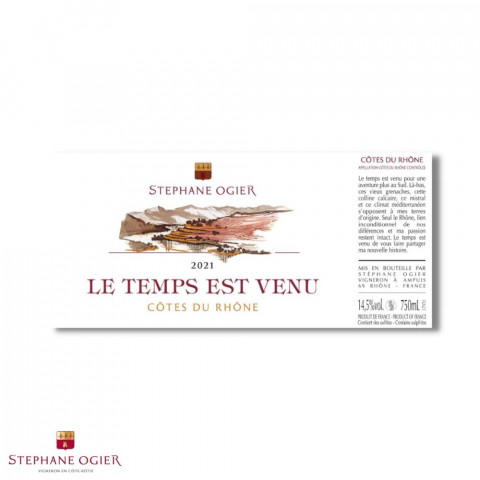 Domaine Stéphane Ogier Côtes du Rhône "Le Temps est Venu" (Grenache) rouge 2023 bouteille 2