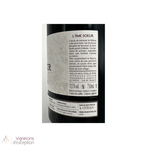 Domaine Stéphane Ogier "L'âme Soeur" (Syrah de Seyssuel) rouge 2022 2