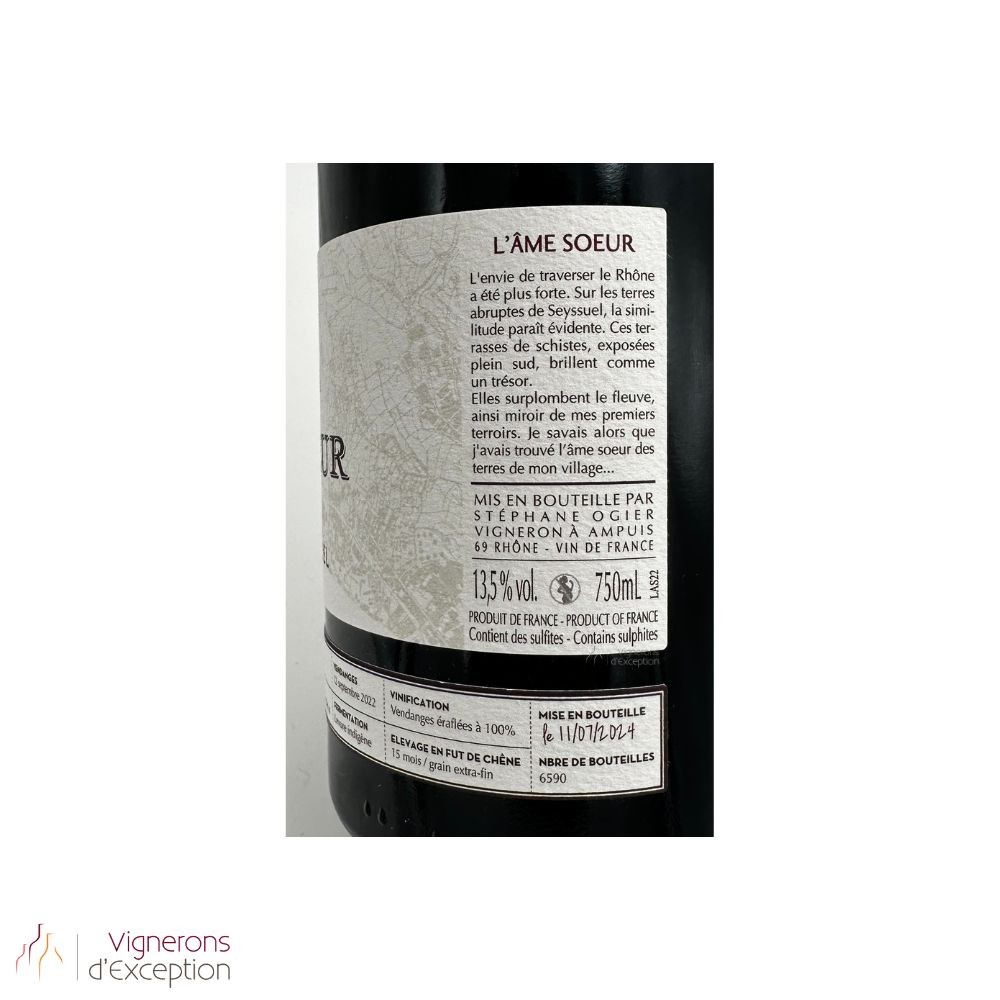 Domaine Stéphane Ogier "L'âme Soeur" (Syrah de Seyssuel) rouge 2022