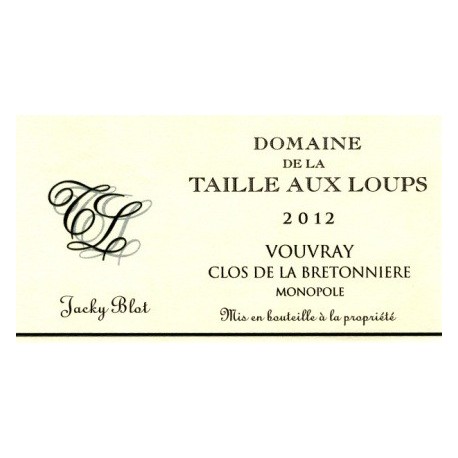 Domaine de la Taille aux Loups Vouvray "Clos de la Bretonnière" blanc sec 2012
