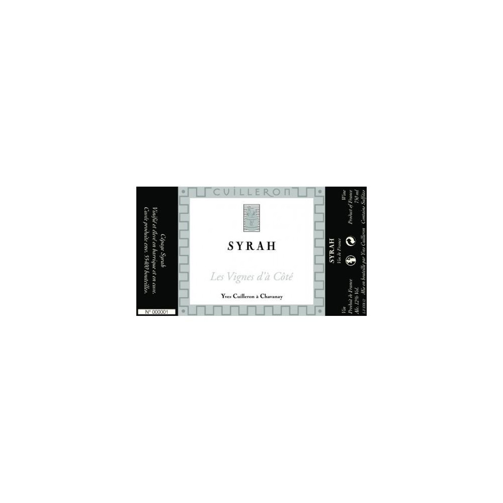 Domaine Yves Cuilleron "Les Vignes d'a Cote" Syrah 2022 etiquette
