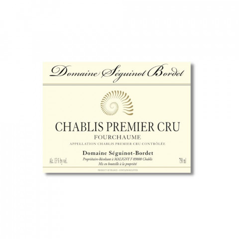 Domaine Séguinot-Bordet Chablis 1er Cru "Fourchaume" blanc sec 2023 bouteille 2