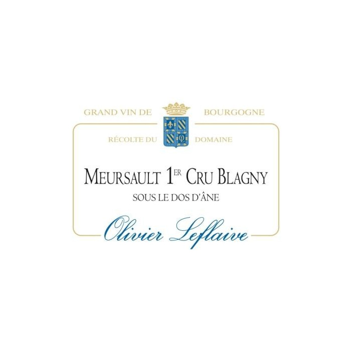 Recolte du Domaine Olivier Leflaive Chevalier-Montrachet Grand Cru blanc 2012 etiquette