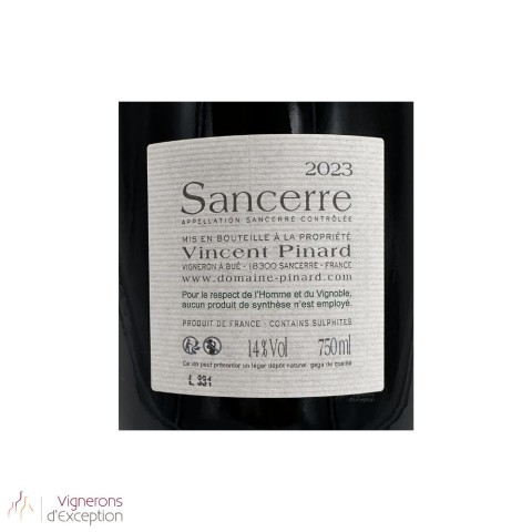 Domaine Vincent Pinard Sancerre "Pinot Noir" rouge 2022 bouteille 2