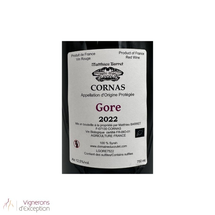 Domaine du Coulet Cornas "Gore" 2022 (3 bottles)