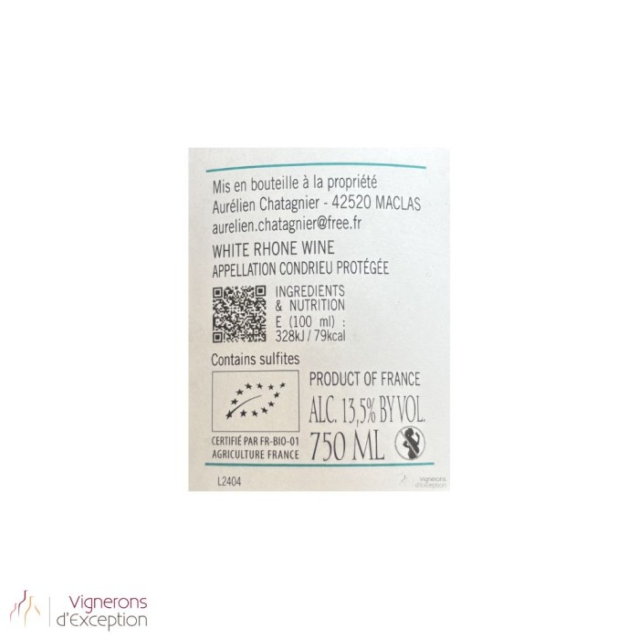 Domaine Aurelien Chatagnier Condrieu dry white 2024