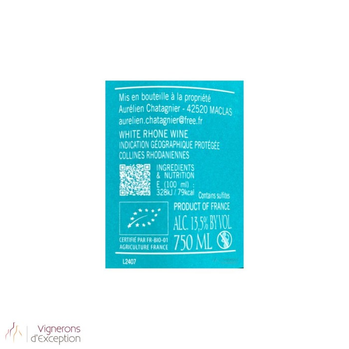 Domaine Aurélien Chatagnier Viognier blanc sec 2024