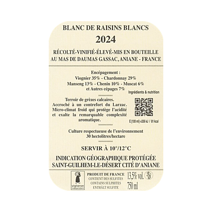 Mas de Daumas Gassac white 2024