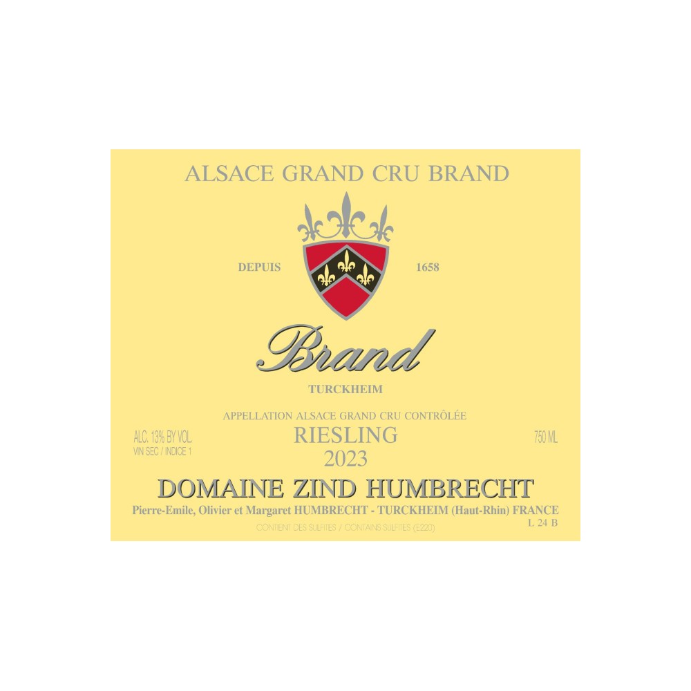 Domaine Zind-Humbrecht Riesling Grand Cru Brand dry white 2023