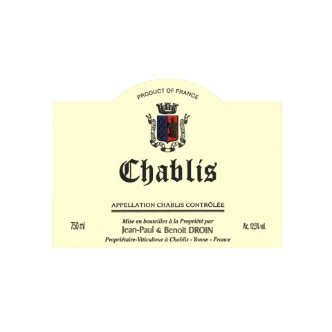 Domaine Jean-Paul et Benoit Droin Chablis 2024 bouteille 2