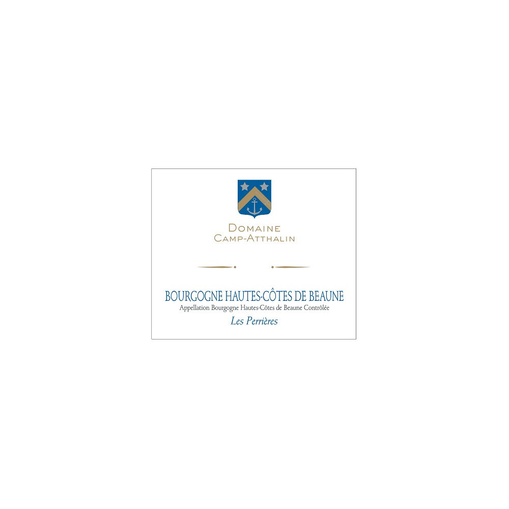 Domaine Camp-Atthalin Hautes Côtes de Beaune "Les Perrières" blanc sec 2023 etiquette Domaine Camp-Atthalin Hautes Côtes de Beaune "Les Perrières" blanc sec 2023 etiquette