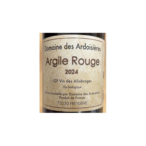 Domaine des Ardoisières "Argile" rouge 2024 bouteille 2