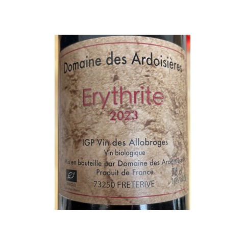 Domaine des Ardoisières "Erythrite" (mondeuse) rouge 2023 2