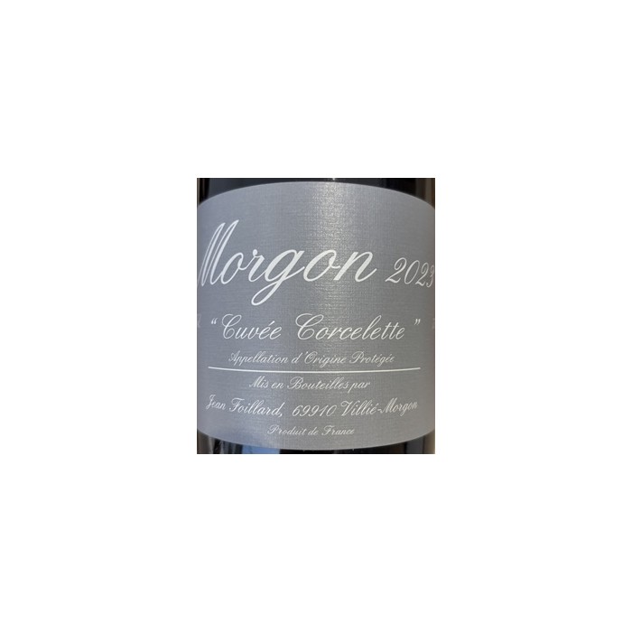 Jean-foillard morgon corcelette 2023 etiquette