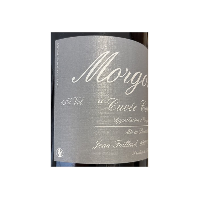 Jean-foillard morgon corcelette 2023 contre etiquette