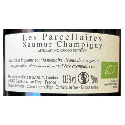 Domaine Arnaud Lambert Saumur Champigny "Moleton" red 2019 2