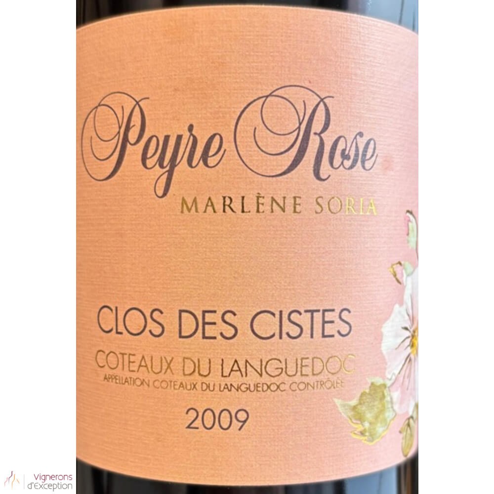 Domaine Peyre Rose Languedoc "Clos des Cistes" rouge 2009 - étiquette