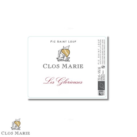 Clos Marie - Pic Saint Loup "Les Glorieuses" rouge 2020 etiquette 2