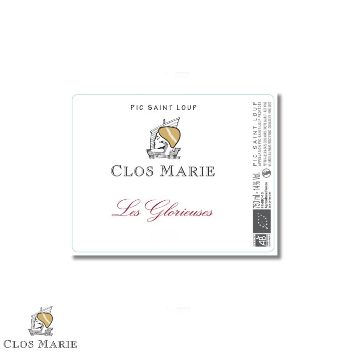 Clos Marie - Pic Saint Loup "Les Glorieuses" red 2019