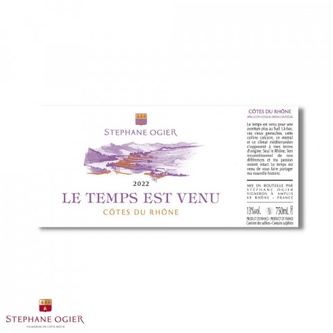 Domaine Stéphane Ogier Côtes du Rhône "Le Temps est Venu" blanc sec 2024 bouteille 2