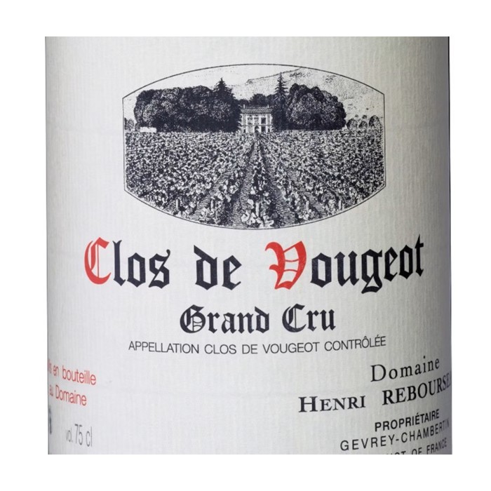 Domaine Henri Rebourseau Clos de Vougeot Grand Cru red 2023 label