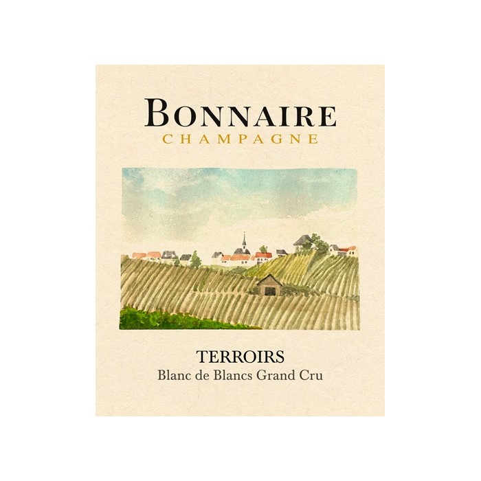 Champagne Bonnaire Terroirs Grand Cru Blanc de Blancs etiquette