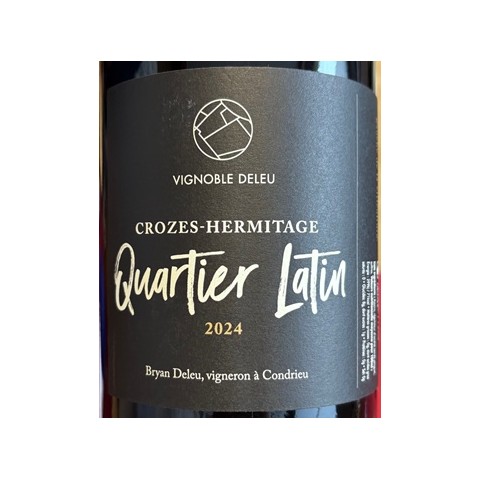 Bryan Deleu Crozes-Hermitage Quartier Latin rouge 2024 etiquette