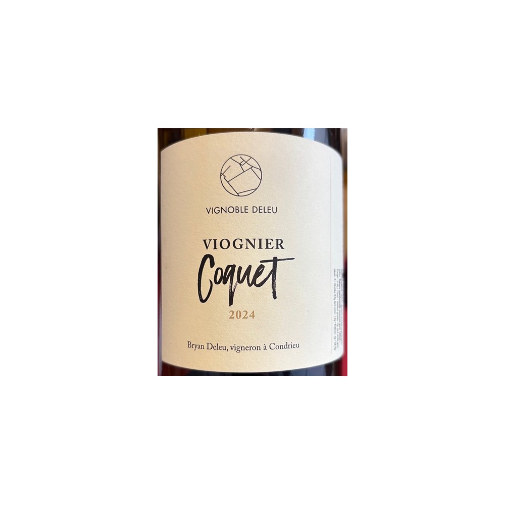 Bryan Deleu "Coquet" (viognier) dry white 2024