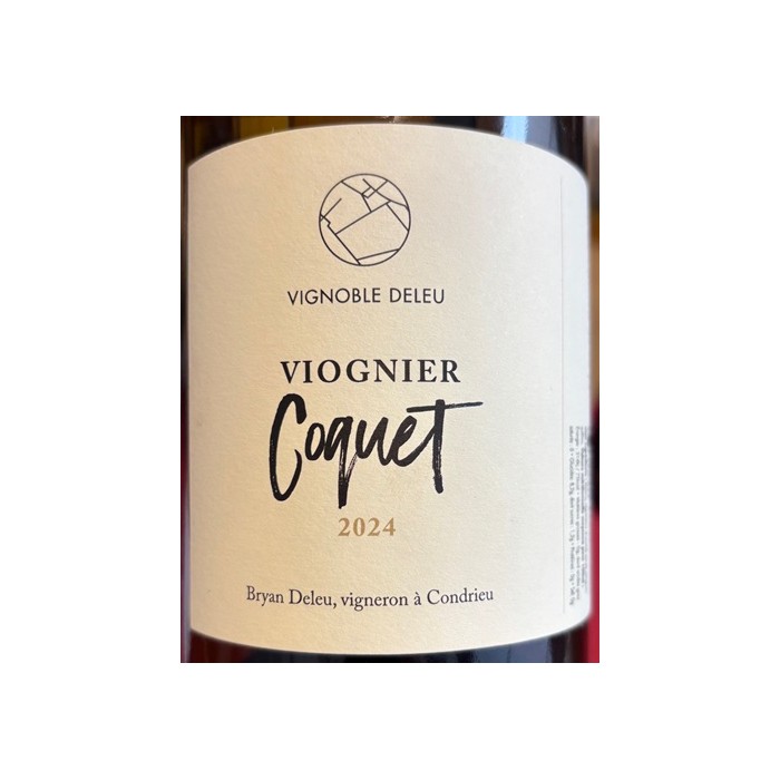 Bryan Deleu "Coquet" (viognier) dry white 2024