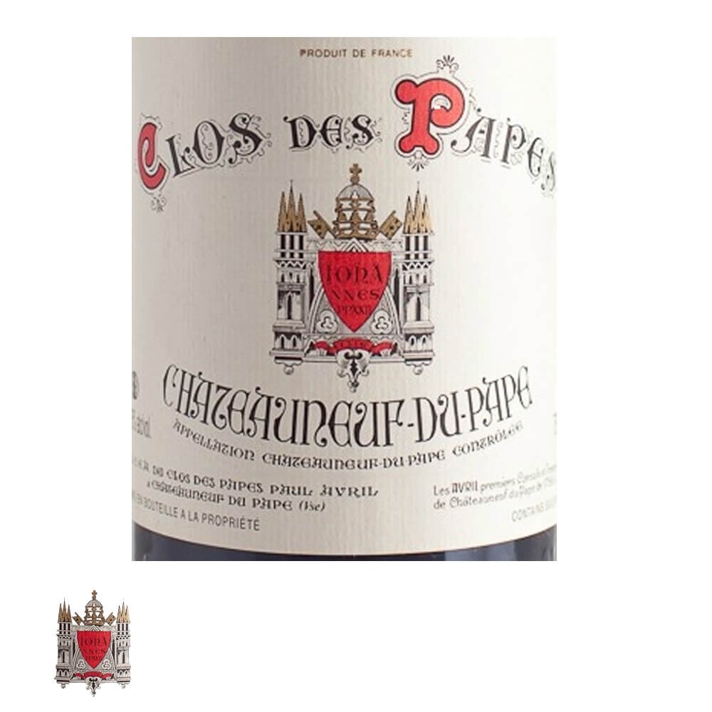 Clos des Papes Chateauneuf-du-Pape red 2021 label