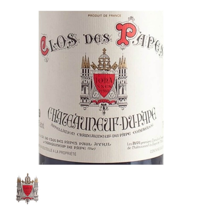 Clos des Papes Chateauneuf-du-Pape red 2021 label