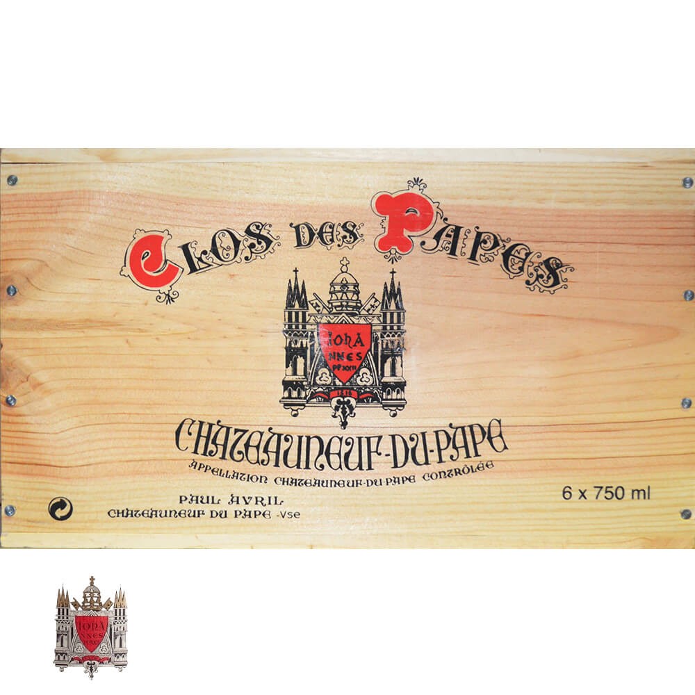 Clos des Papes Chateauneuf-du-Pape red 2021 wooden box
