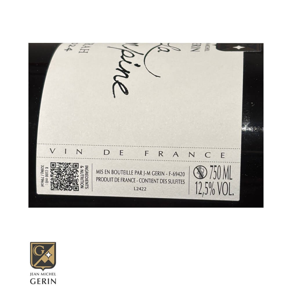 Domaine Jean-Michel Gerin "La Champine" (syrah) red 2024 label