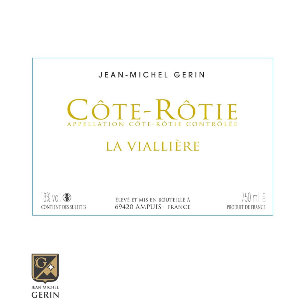 Domaine Jean-Michel Gerin Cote-Rotie "La Vialliere" red 2022 label