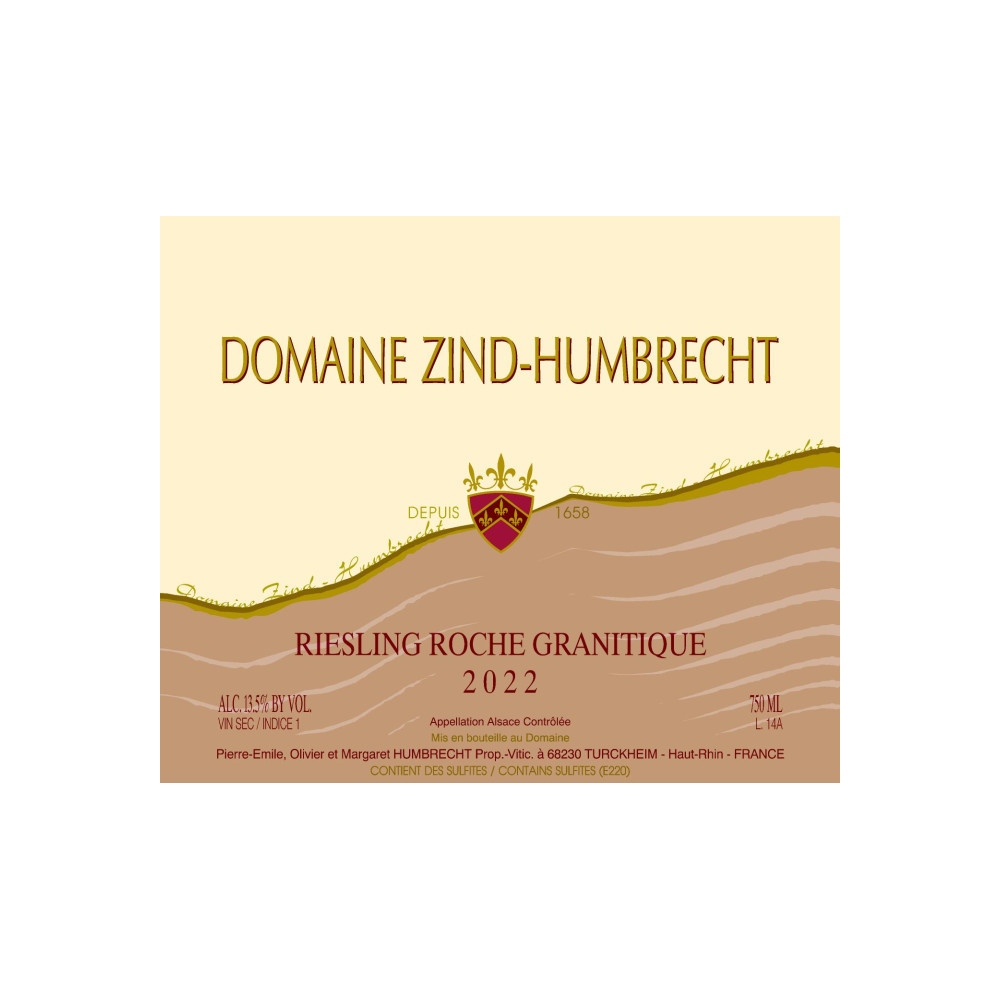 Domaine Zind-Humbrecht Riesling "Roche Granitique" dry white 2022